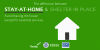 The difference between stay at home and shelter in place. Stay at home: avoid leaving the house except for essential services. Shelter in place: Assess the hazard and seek immediate protection inside.